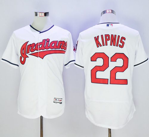 Indians #22 Jason Kipnis White Flexbase Authentic Collection Stitched MLB Jersey - Click Image to Close